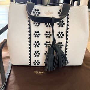 Kate Spade Black and White Floral Tote